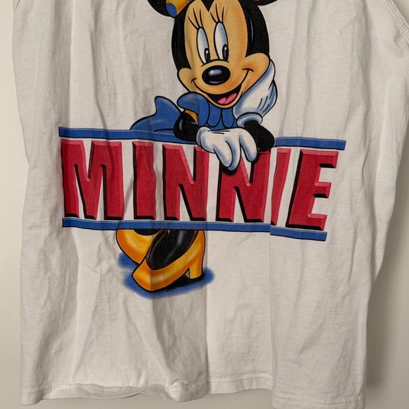 Vintage Disney Minnie Mouse White Tank Top - Picture 5 of 11